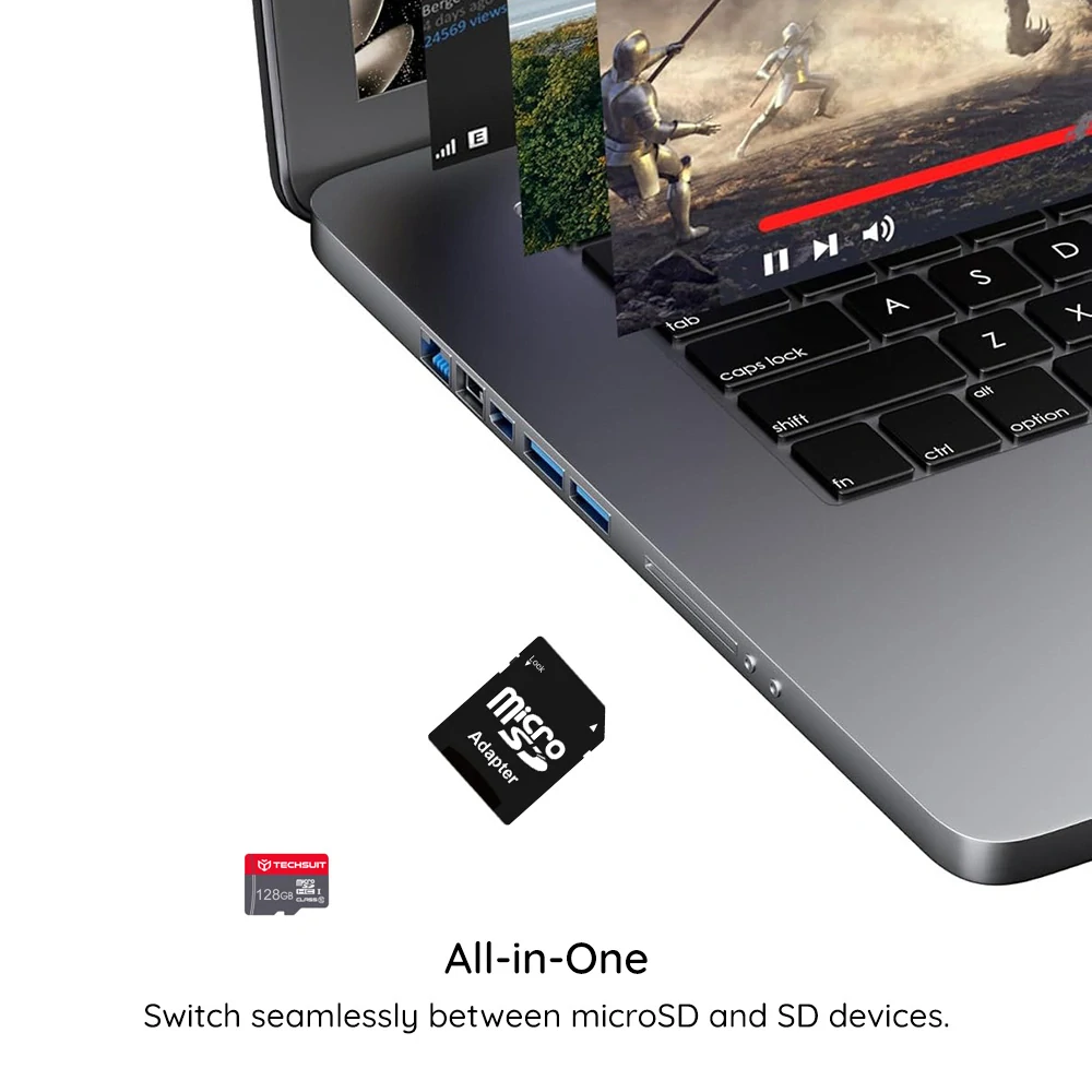 Paměťová karta Techsuit microSDHC 64GB + adaptér, class 10