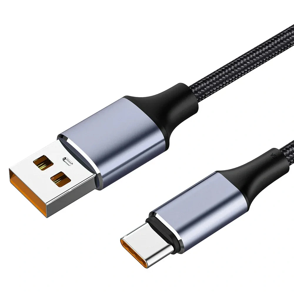 Datový kabel Techsuit (PCB018) USB-A na USB-C, 100W, 480Mbps, 6A, 1m - černý