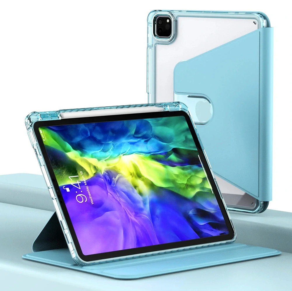 Pouzdro pro tablet iPad Pro 13 (2024), Crystal Vision, fialové