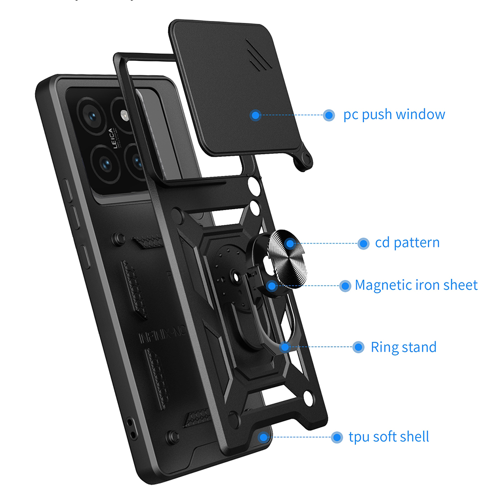 Kryt Xiaomi 14T Pro Techsuit CamShield Pro černý
