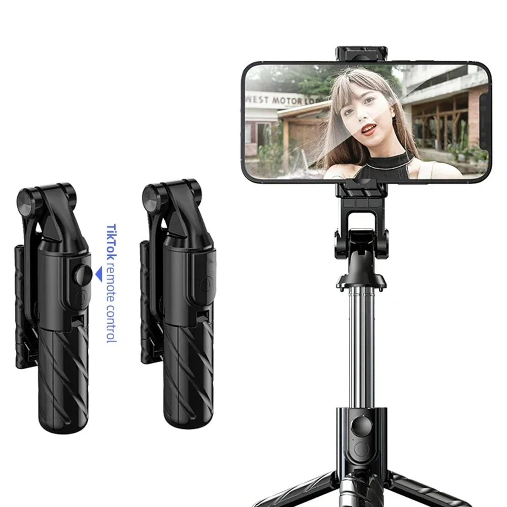 Selfie tyč Tripod Techsuit K03, dálkové ovládání, 70 cm - Černá