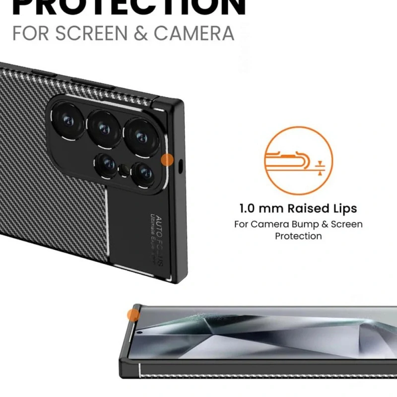 Kryt Samsung Galaxy S25 Ultra, Techsuit CarbonFiber černý