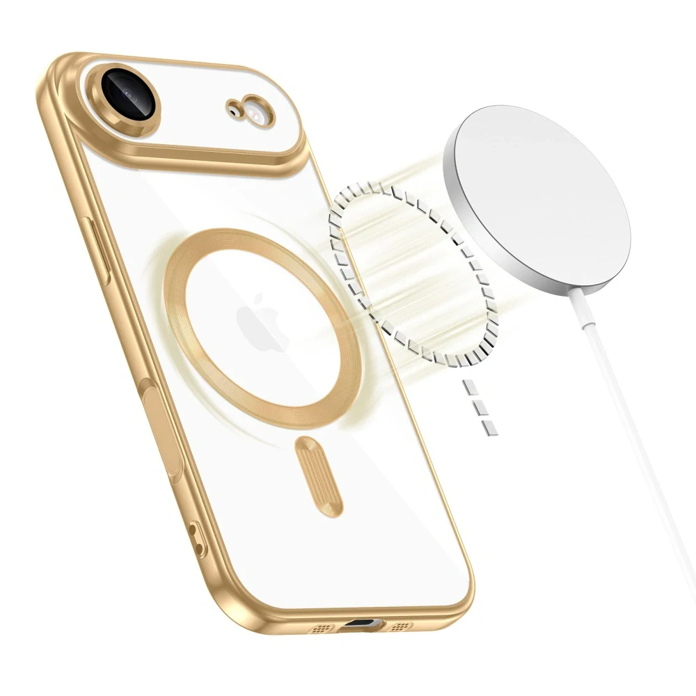 Kryt iPhone 17 Air Techsuit Luxury Crystal MagSafe - tmavě zelený