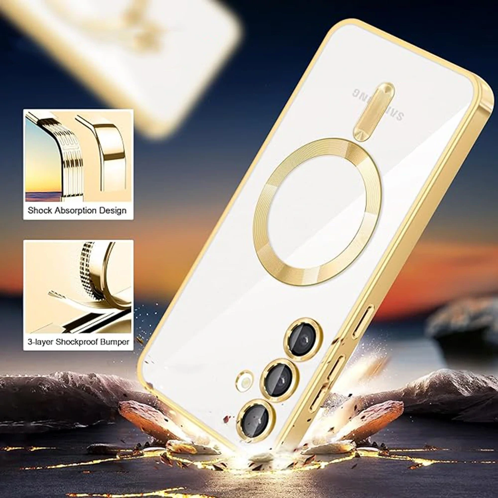 Kryt Samsung Galaxy A36 5G / A56 5G Techsuit Luxury Crystal MagSafe - modrý