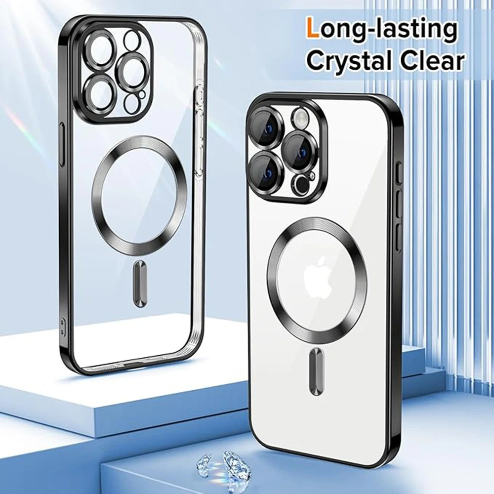 Kryt iPhone 16 Pro Max Techsuit Luxury Crystal MagSafe - růžový