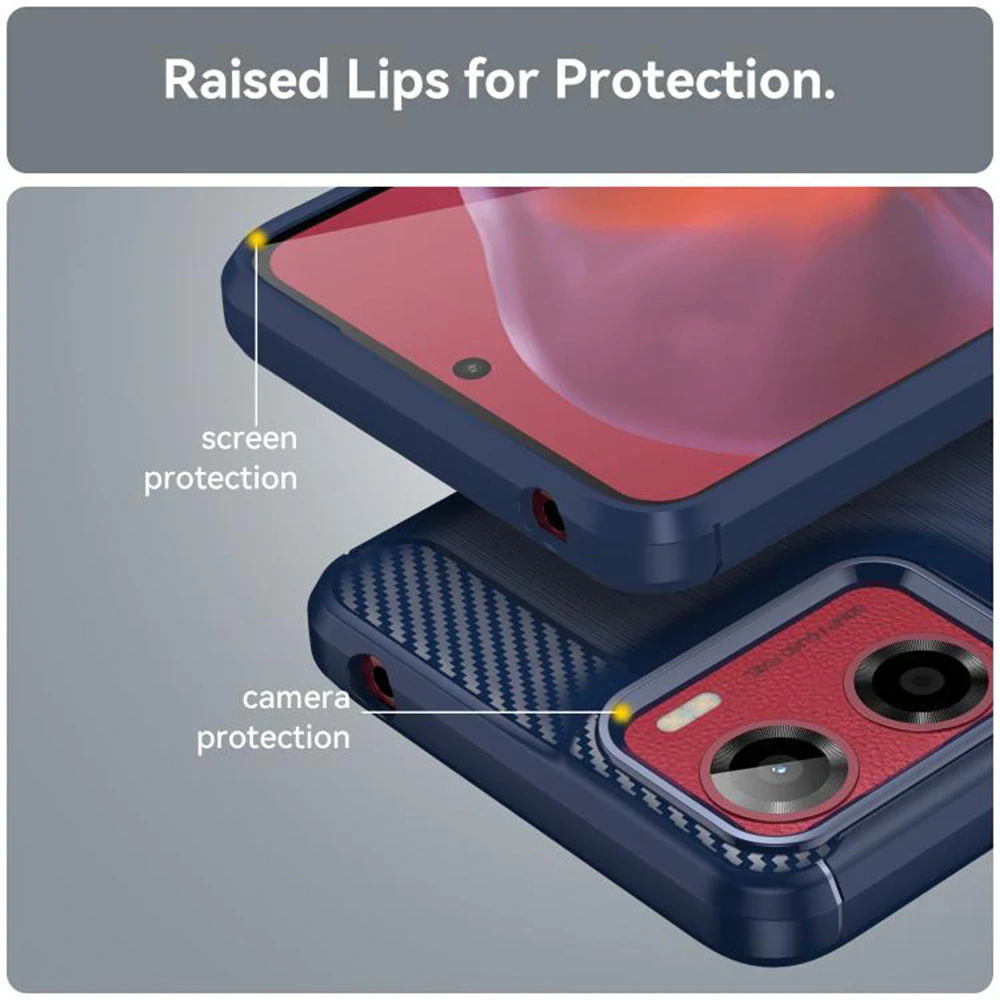 Kryt Motorola Moto G05 / E15, Armored Carbon modrý