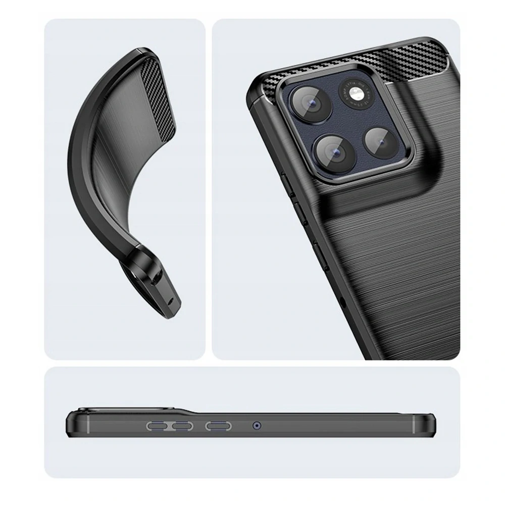 Kryt Motorola Moto G86, Armored Carbon černý