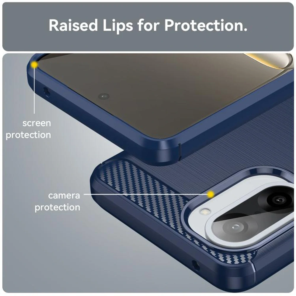 Kryt Honor X5c Plus, Armored Carbon modrý