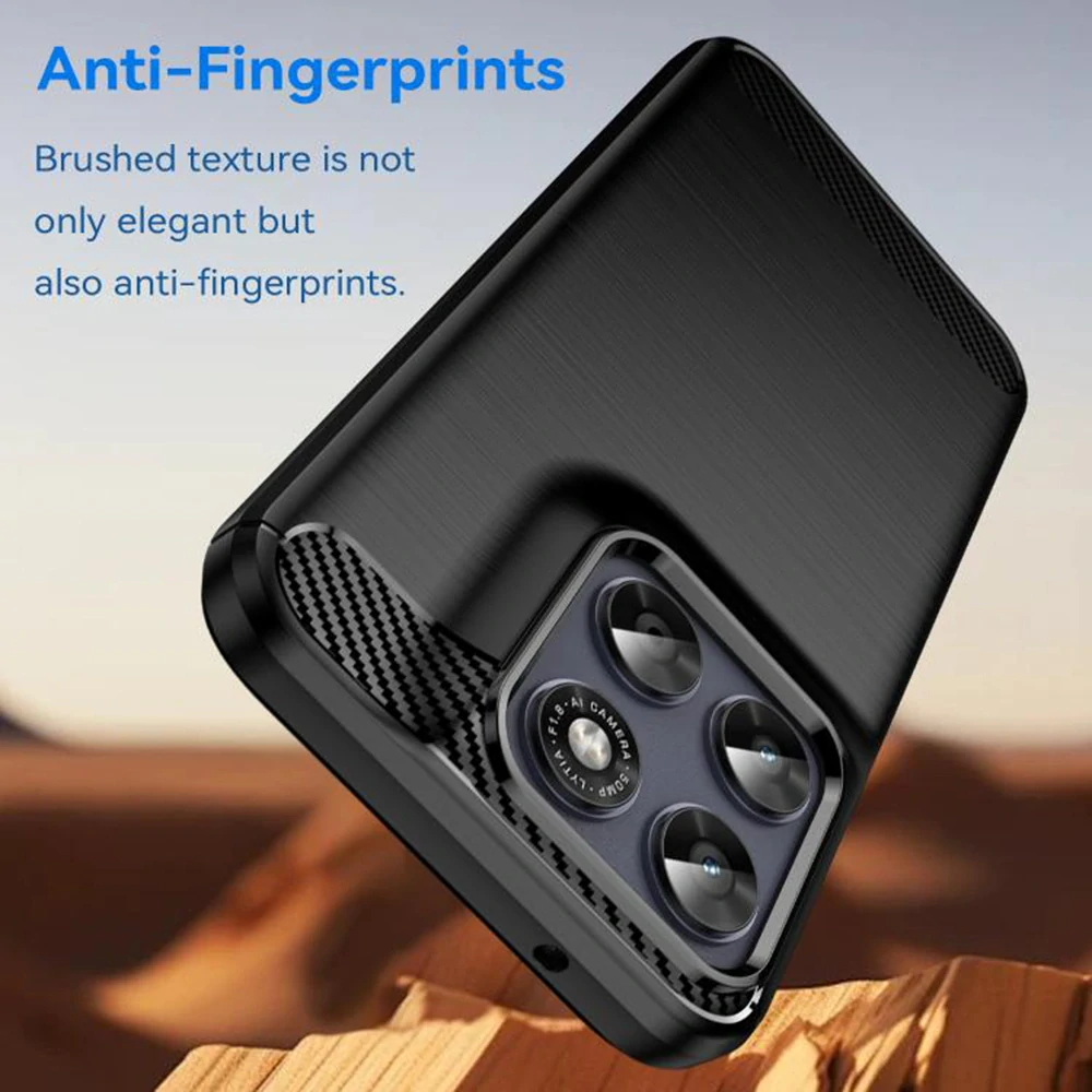 Kryt Motorola Moto G77 / G67, Armored Carbon černý