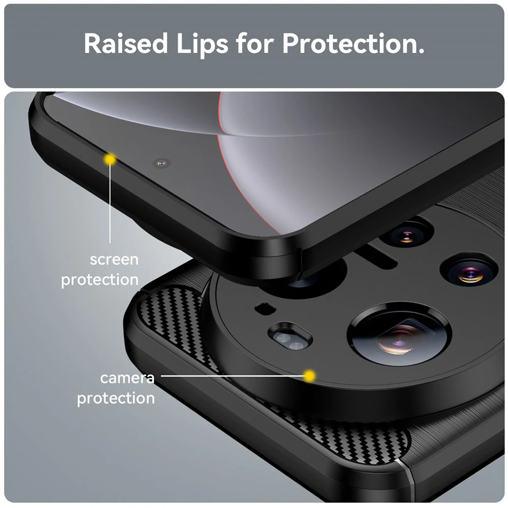 Kryt Xiaomi 17 Ultra, Armored Carbon černý