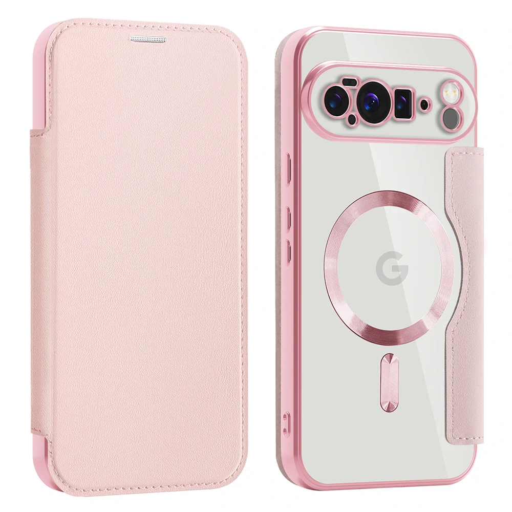 Pouzdro Google Pixel 10 Pro XL, SmartMag Book Case růžové