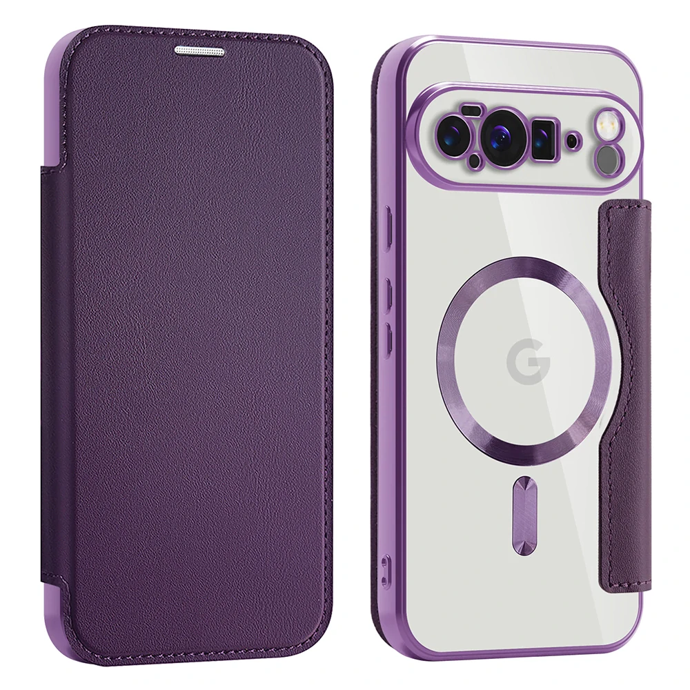 Pouzdro Google Pixel 10 Pro XL, SmartMag Book Case fialové