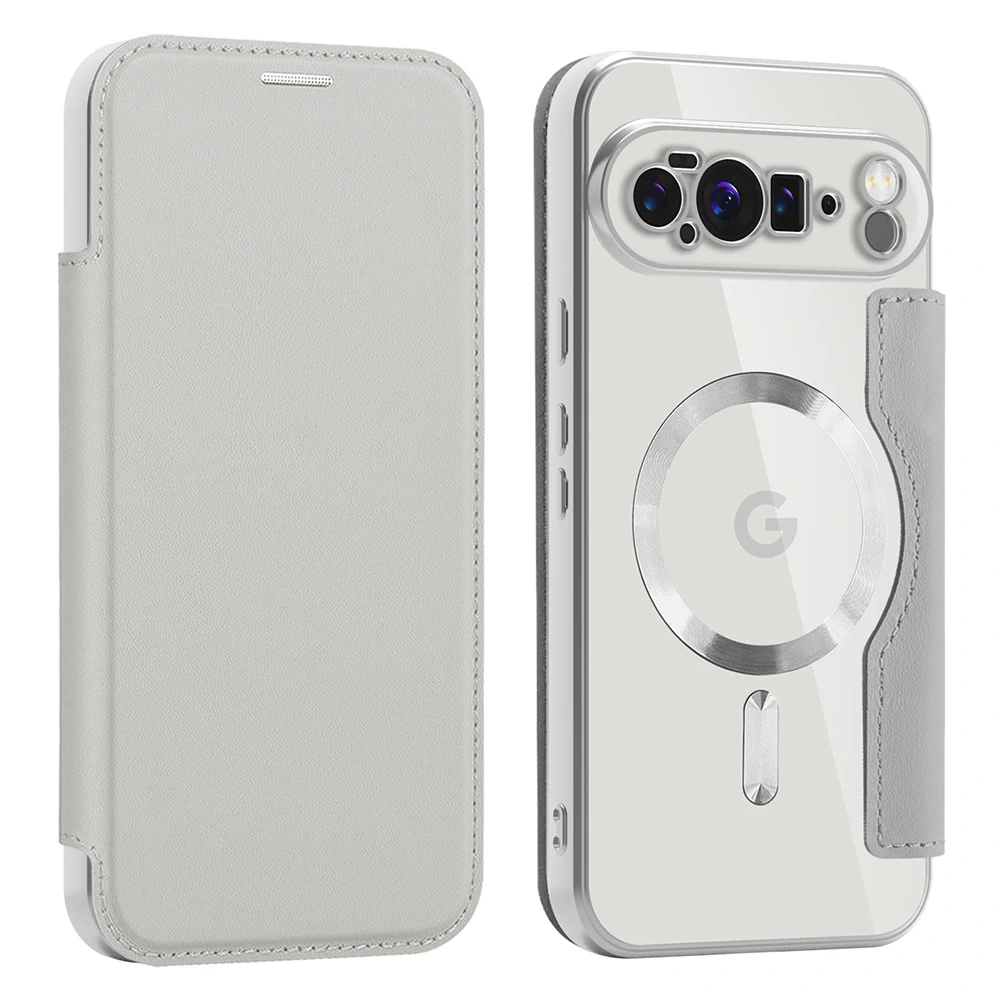Pouzdro Google Pixel 10 Pro XL, SmartMag Book Case šedý