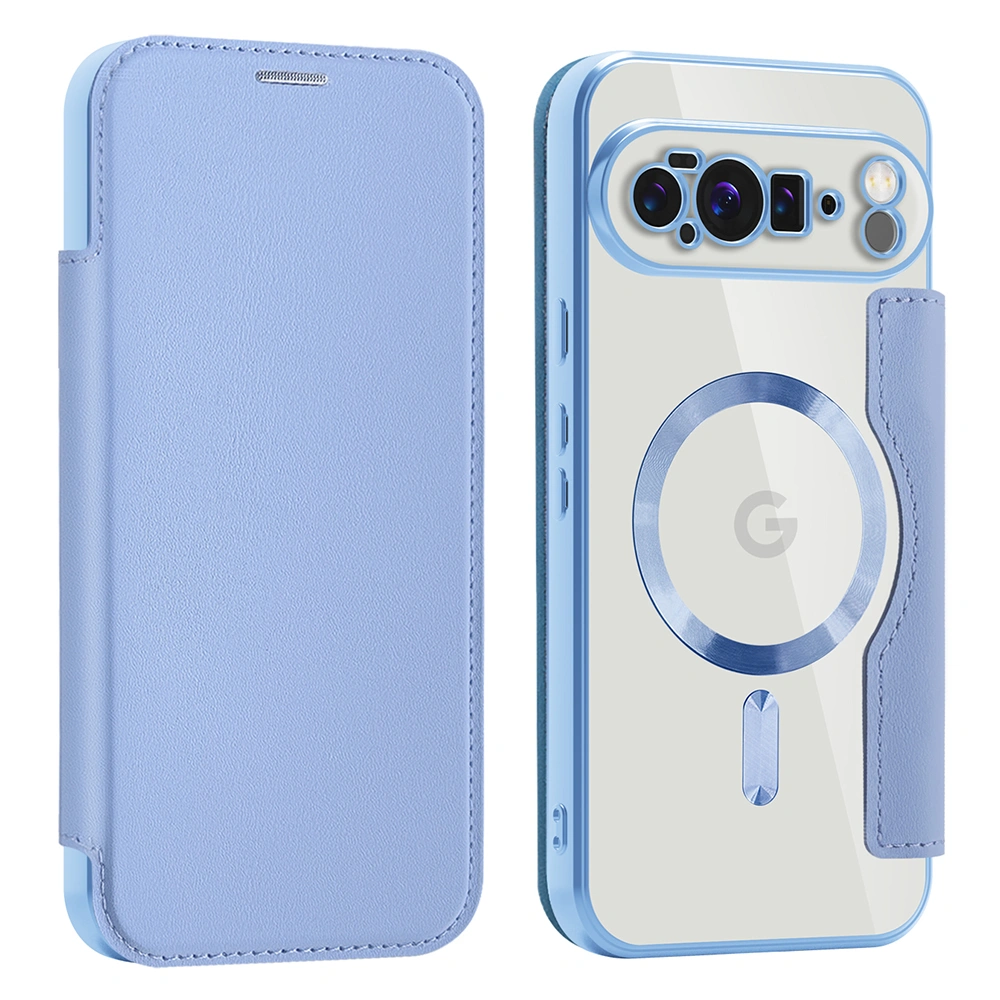 Pouzdro Google Pixel 10 Pro XL, SmartMag Book Case světle modrý