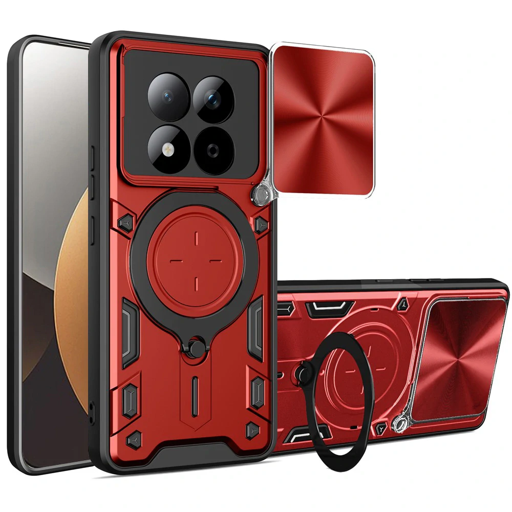 Kryt Xiaomi Redmi Note 15 Pro 5G,Techsuit CamGuard Pro, červený