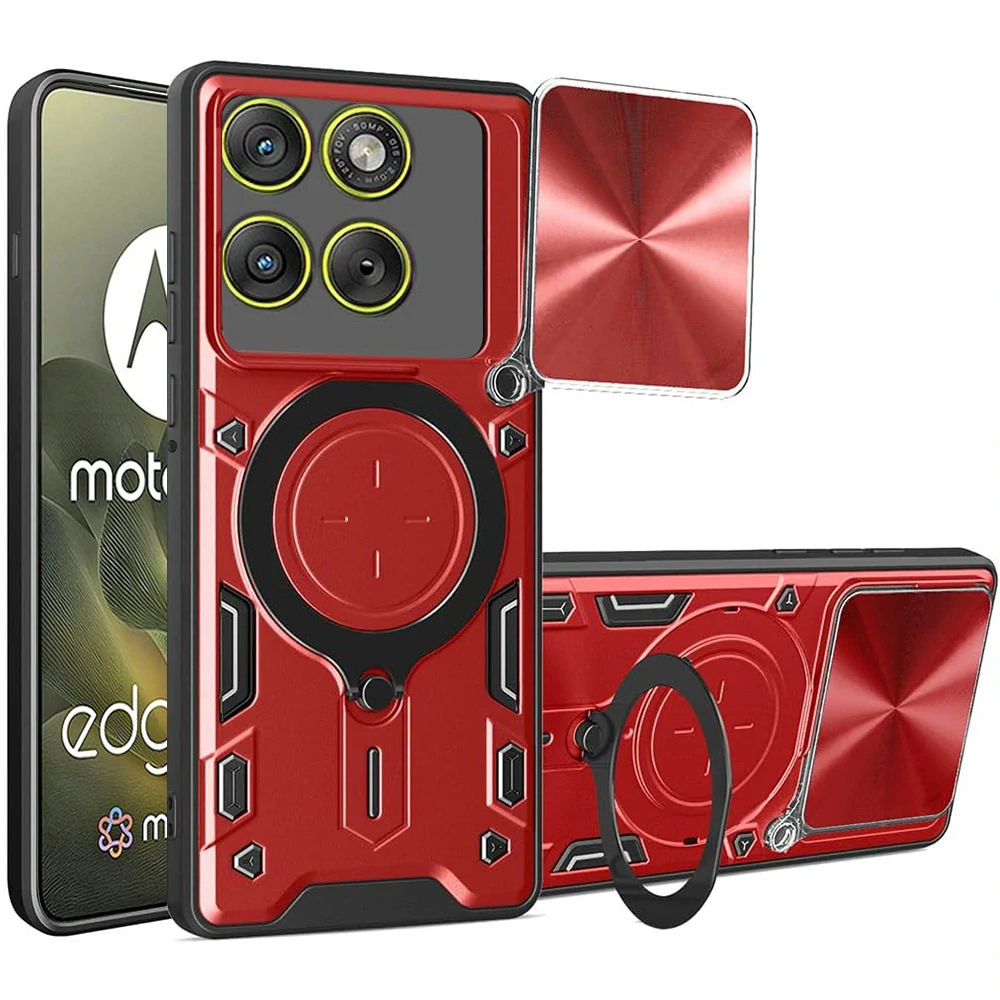 Kryt Motorola EDGE 70, Techsuit CamGuard Pro - červený