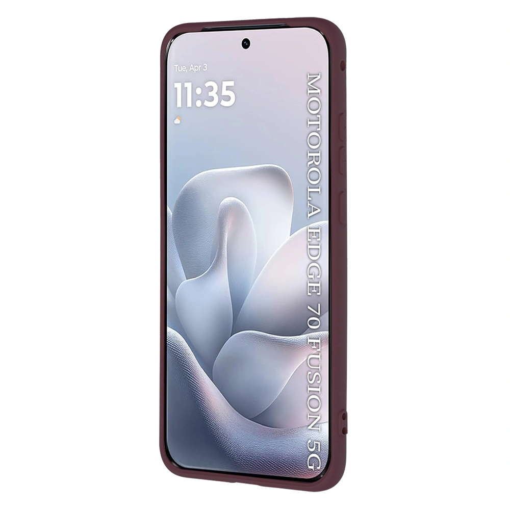 Kryt Motorola EDGE 70 Fusion, SoftFlex - plum red