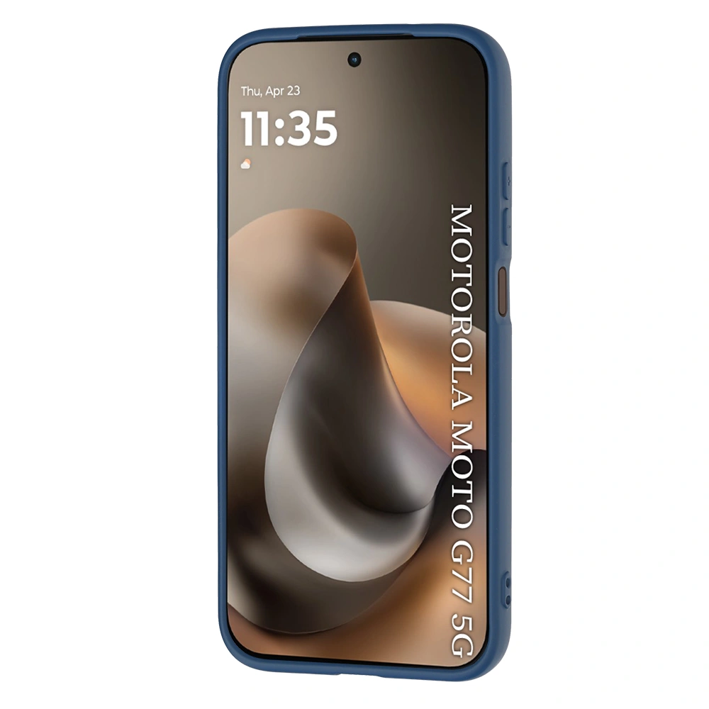 Kryt Motorola Moto G77 / G67, SoftFlex - navy blue