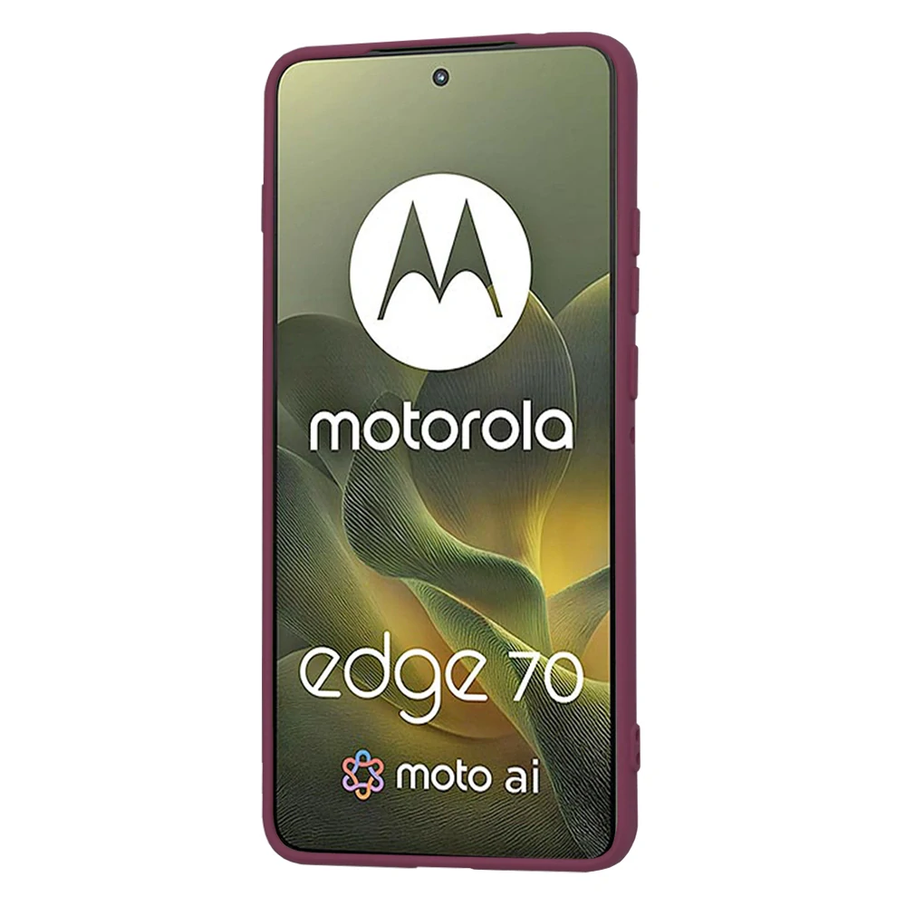 Kryt Motorola EDGE 70, SoftFlex - plum red