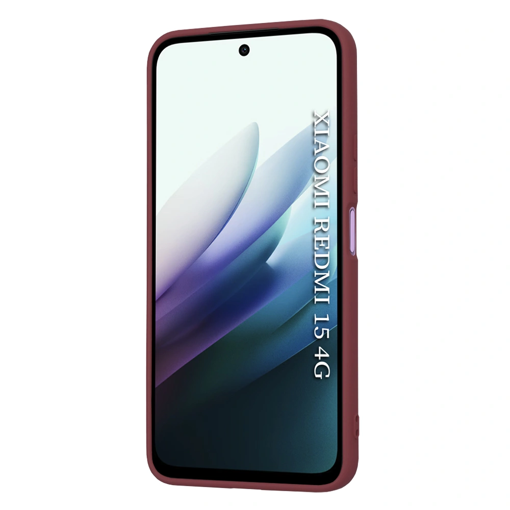 Kryt Xiaomi Redmi 15 4G/5G, Techsuit SoftFlex - plum red