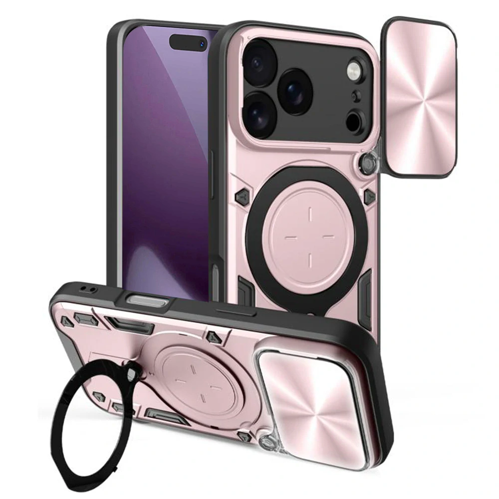 Kryt iPhone 18 Pro / 17 Pro Techsuit CamGuard Pro - rose gold