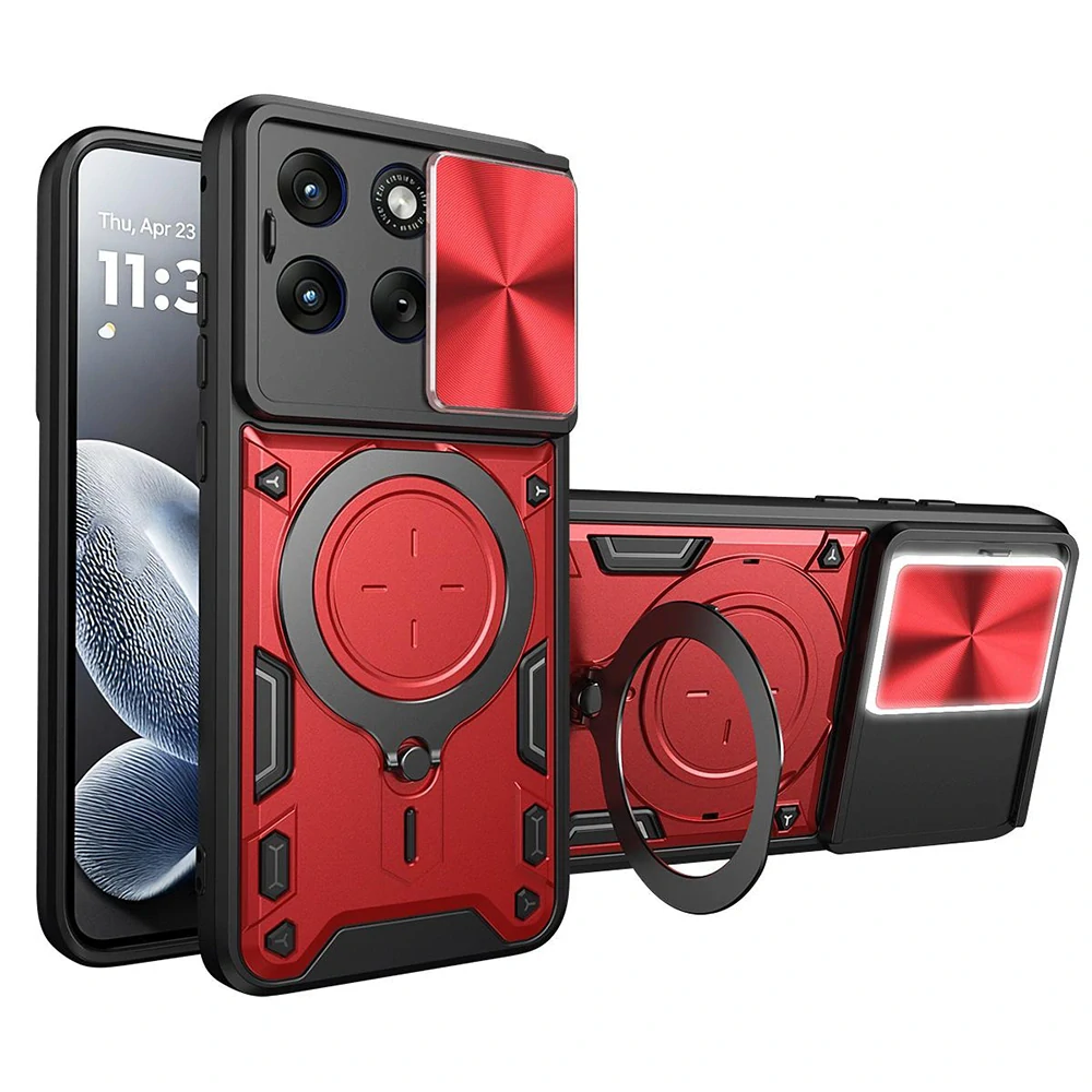 Kryt Motorola EDGE 70 Fusion, Techsuit CamGuard Pro - červený