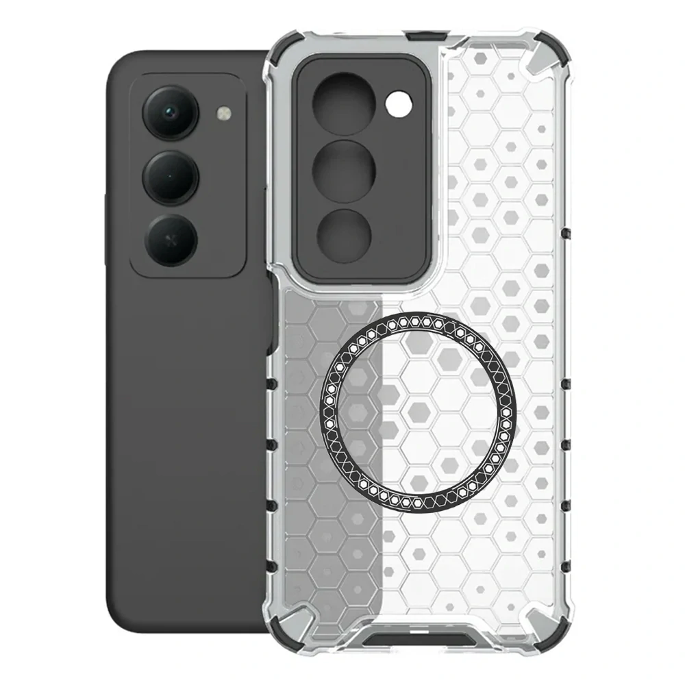 Kryt Xiaomi Redmi 15 4G/5G, HoneyComb Shield MagSafe - bílý