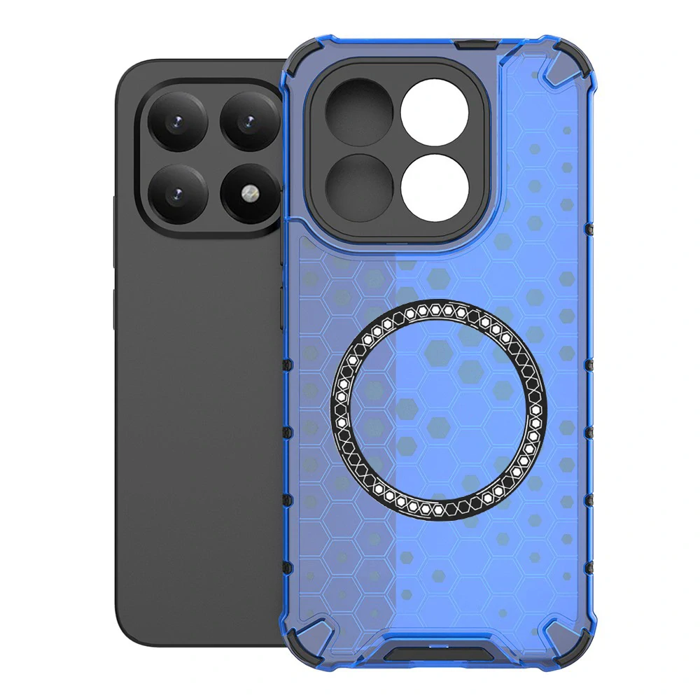 Kryt Xiaomi 15T, HoneyComb Shield MagSafe - modrý
