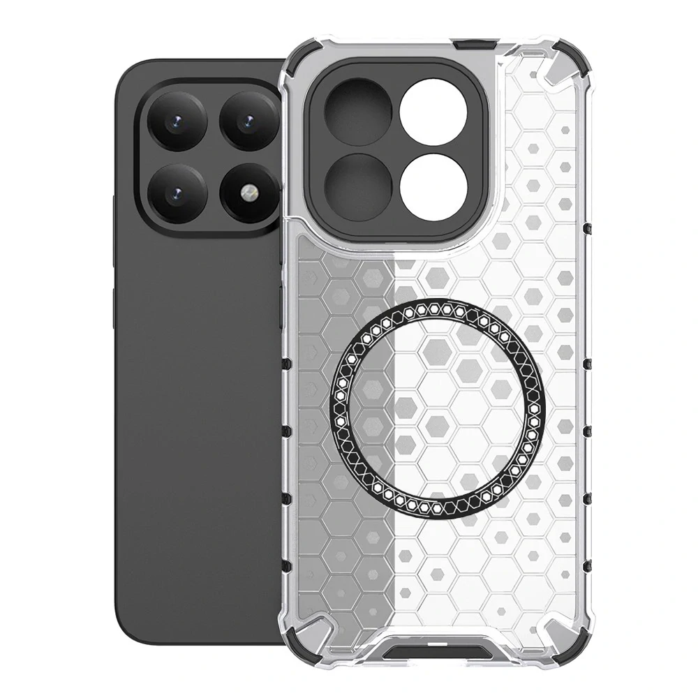 Kryt Xiaomi 15T, HoneyComb Shield MagSafe - bílý