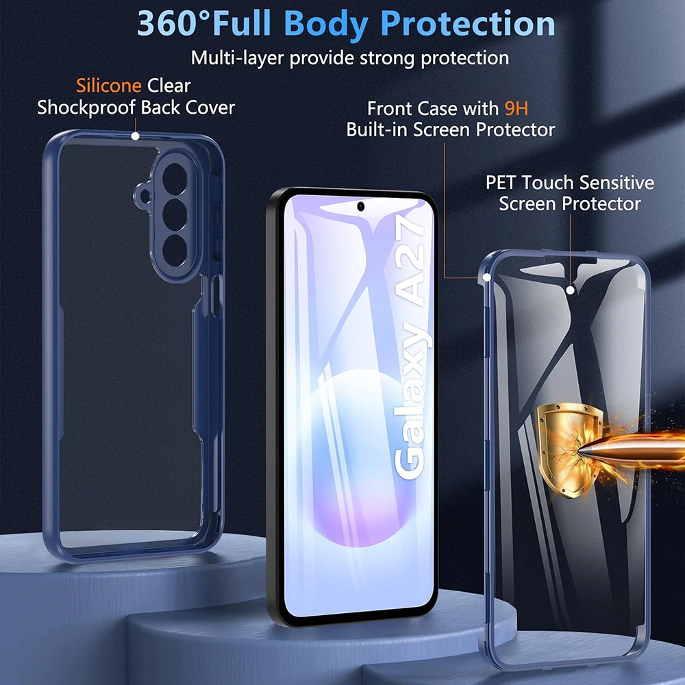 Pouzdro Samsung Galaxy A27 5G, ColorVerse 360 - modré