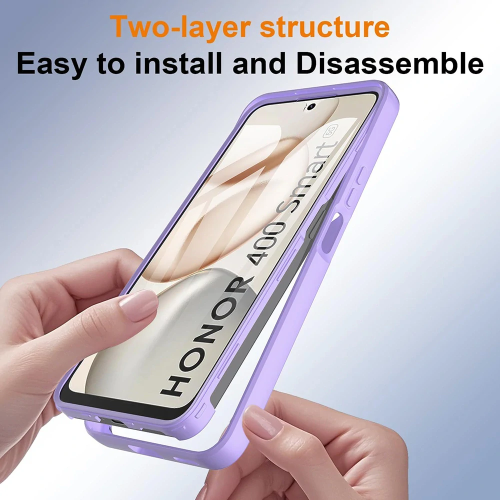 Pouzdro Honor 400 Smart 4G/5G / X7d 4G, ColorVerse 360 - fialové