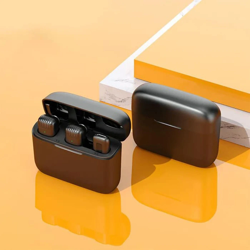 Bezdrátové mikrofony Techsuit LW4 USB-C, černé