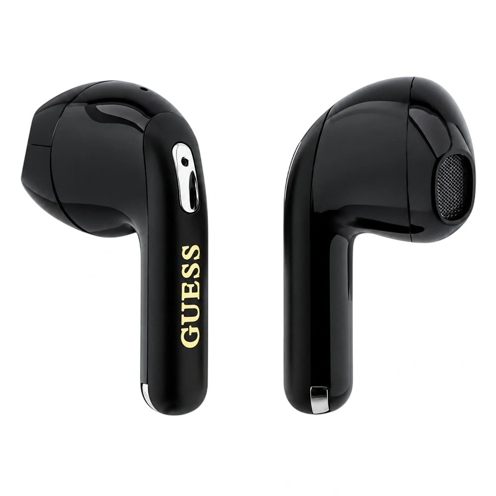Bezdrátová sluchátka Guess Script Print (GUTWSA15HETK) Bluetooth - Černá
