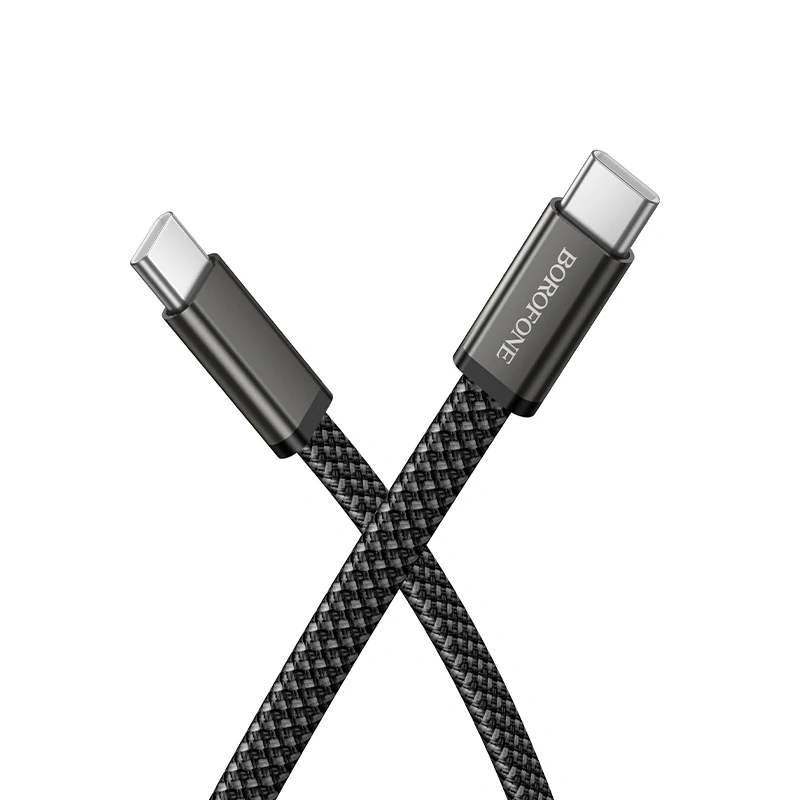 Datový kabel Borofone BX124 Peace USB-C / USB-C PD 60W 1m černý