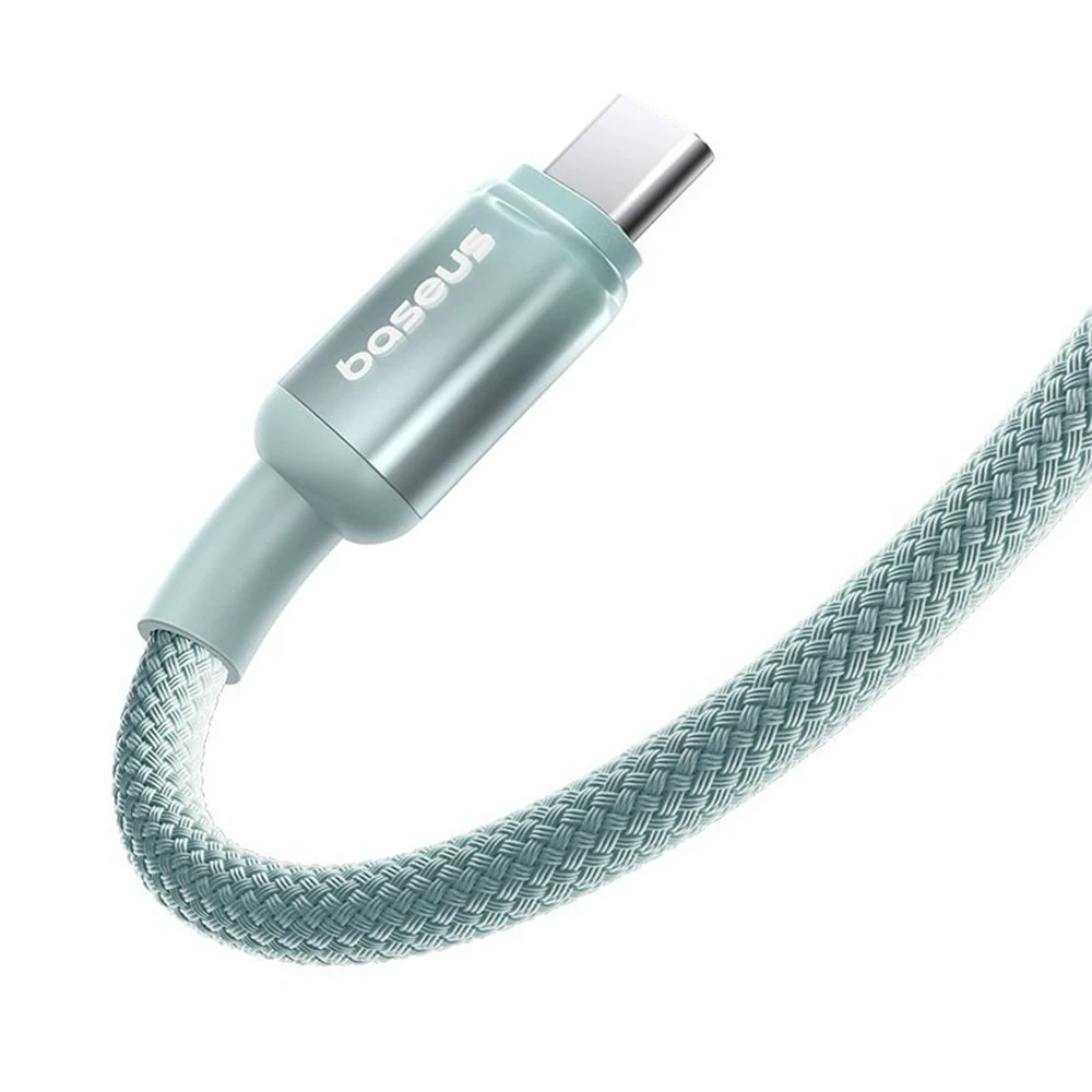 Datový kabel Baseus Discolor (E0420700) - USB-C na USB-C, 100W, 480Mbps, 1m - modrá/zelená