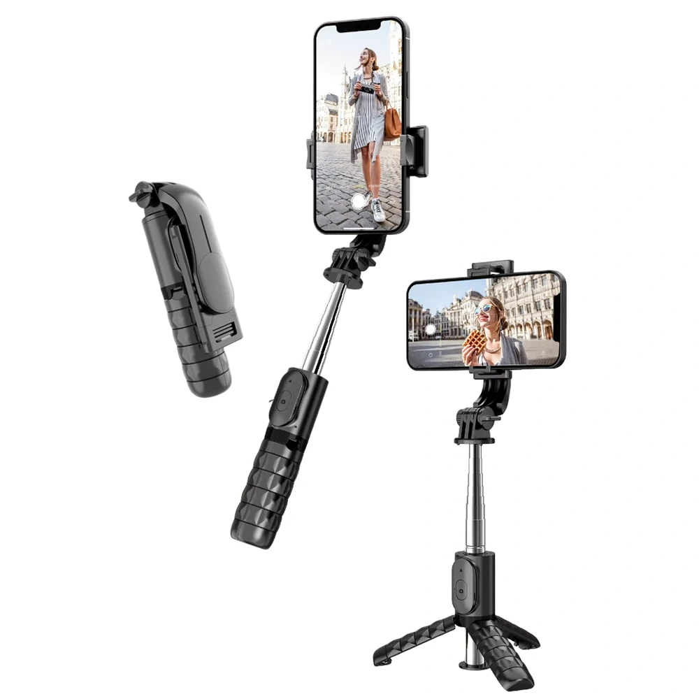 Selfie tyč Tripod Techsuit (Q11) Bluetooth, 74 cm – černý