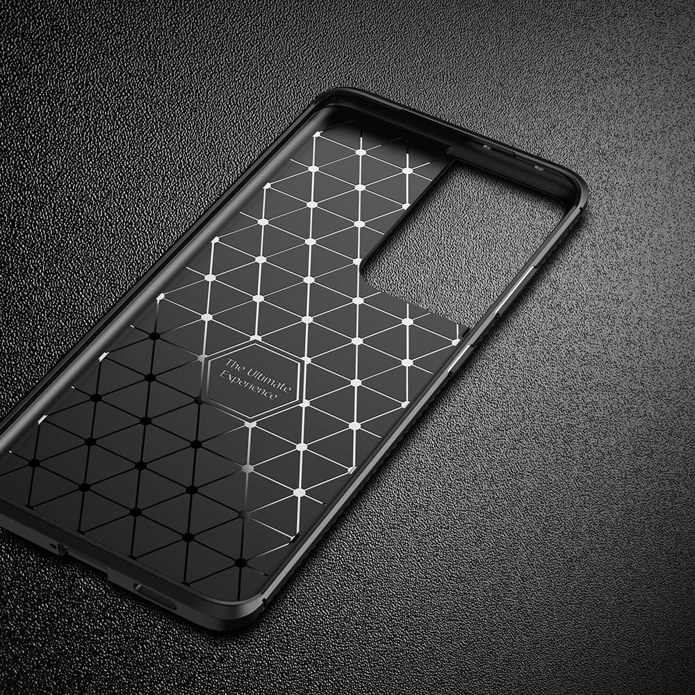 Kryt Samsung Galaxy S21 ULTRA case Armored Shockproof Carbon Fiber blue