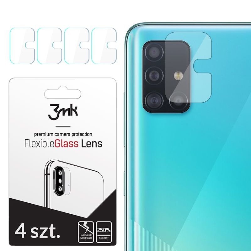 Tvrzené sklo Hybrid Glass na fotoaparát Samsung Galaxy A51 3MK Flexible Glass Lens
