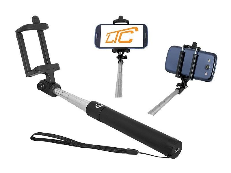 Selfie tyč  BLUETOOTH černá LXK075 