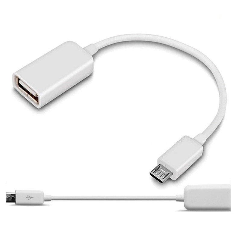 Kabel OTG micro USB - bílý