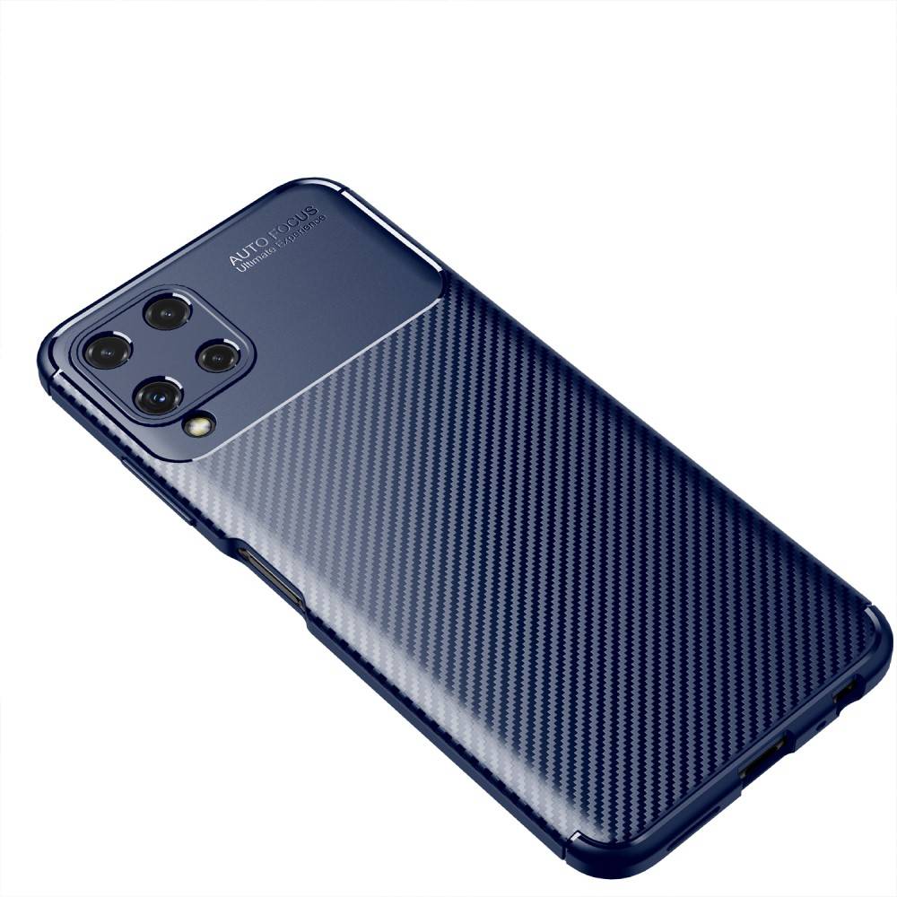 Kryt Samsung Galaxy A22 4G Armored Carbon Fiber modrý