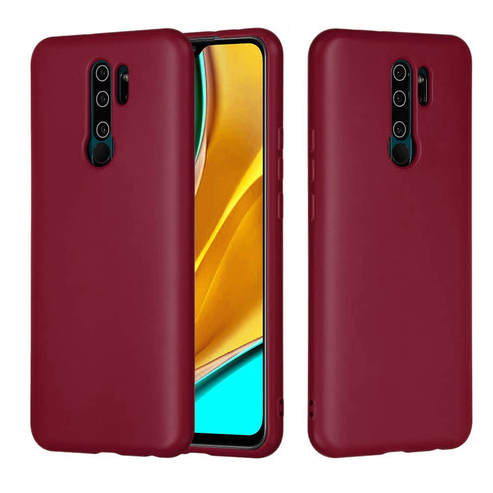 Kryt Xiaomi Redmi 9 Silicone case vínový