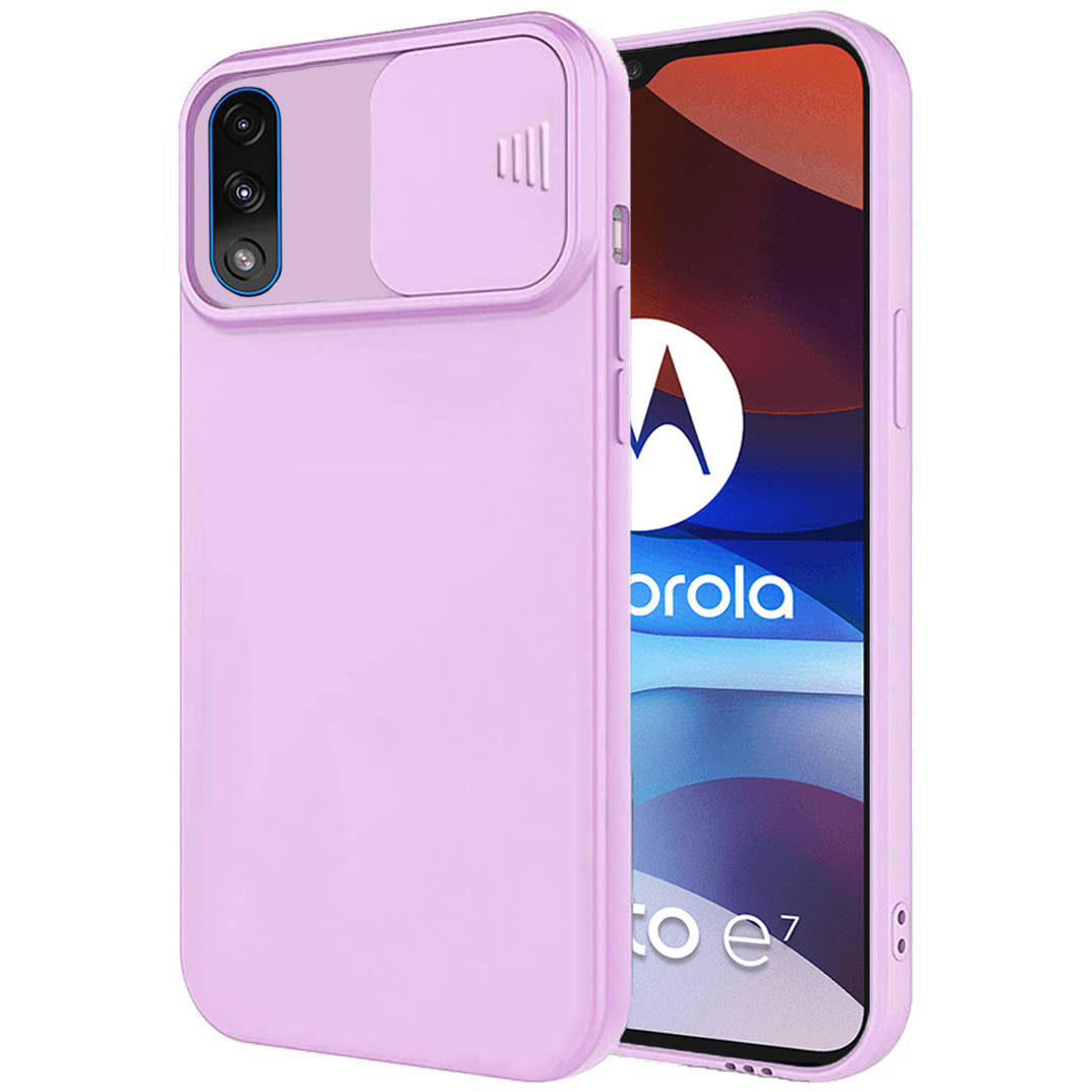 Kryt Motorola Moto E7 Power / E7i s krytem fotoaparátu - světle fialový