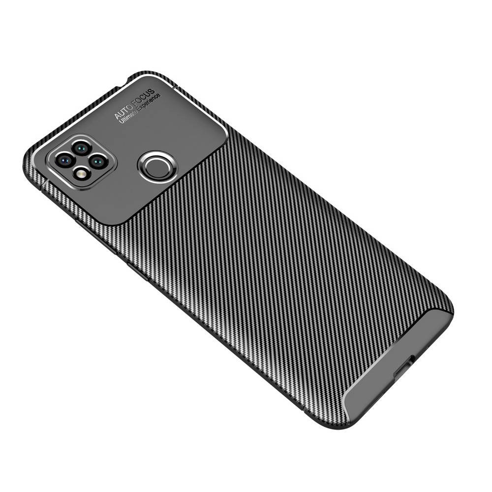 Kryt Xiaomi Redmi 9C case Armored Shockproof Carbon Fiber černý