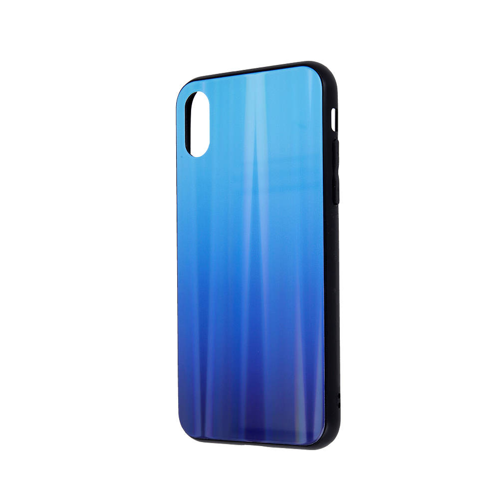 Pouzdro Samsung Galaxy A12 Glass Case Rainbow blue