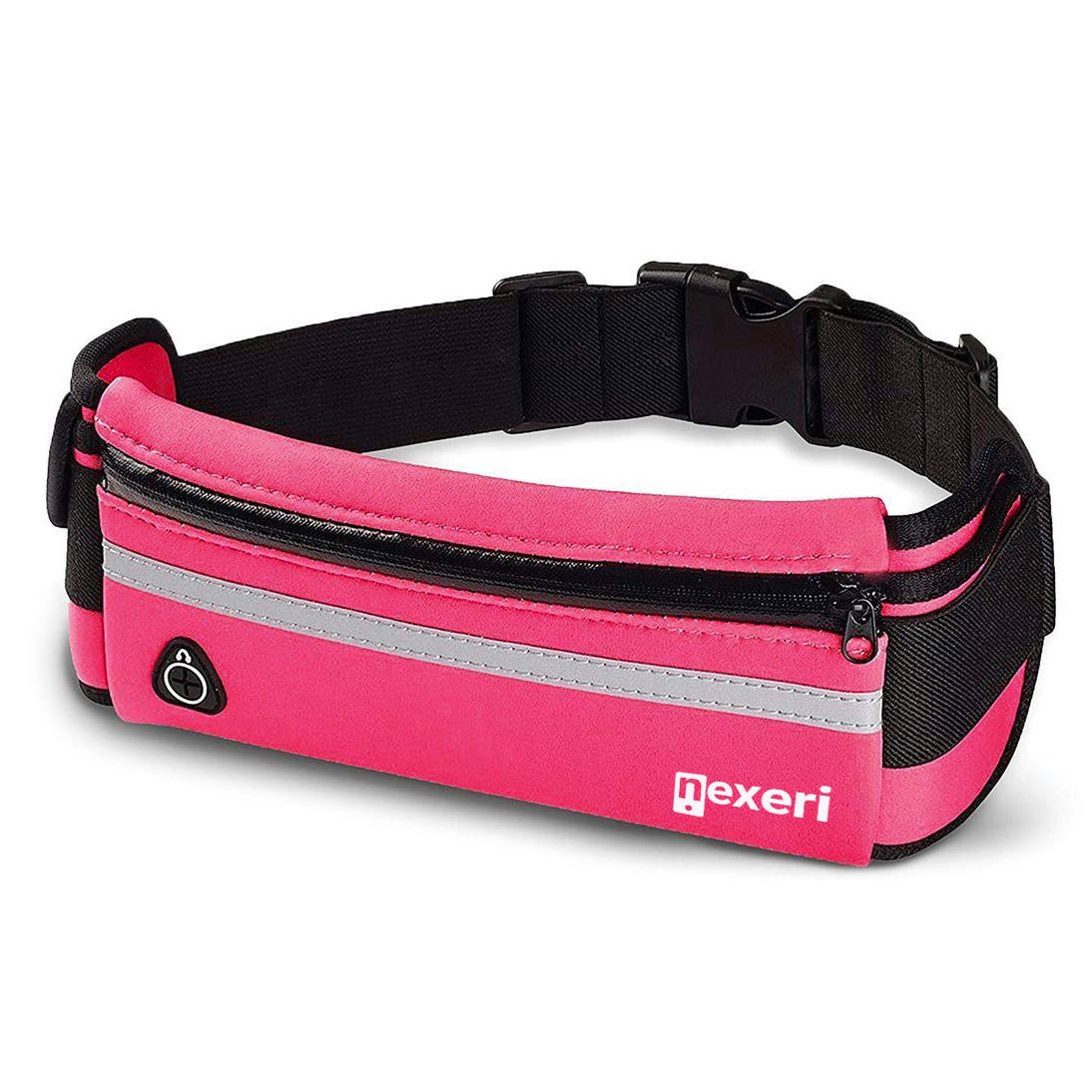 Sportovní pásek (ledvinka) Nexeri 7" pro běh, fitness, nordic walking, sport - růžový