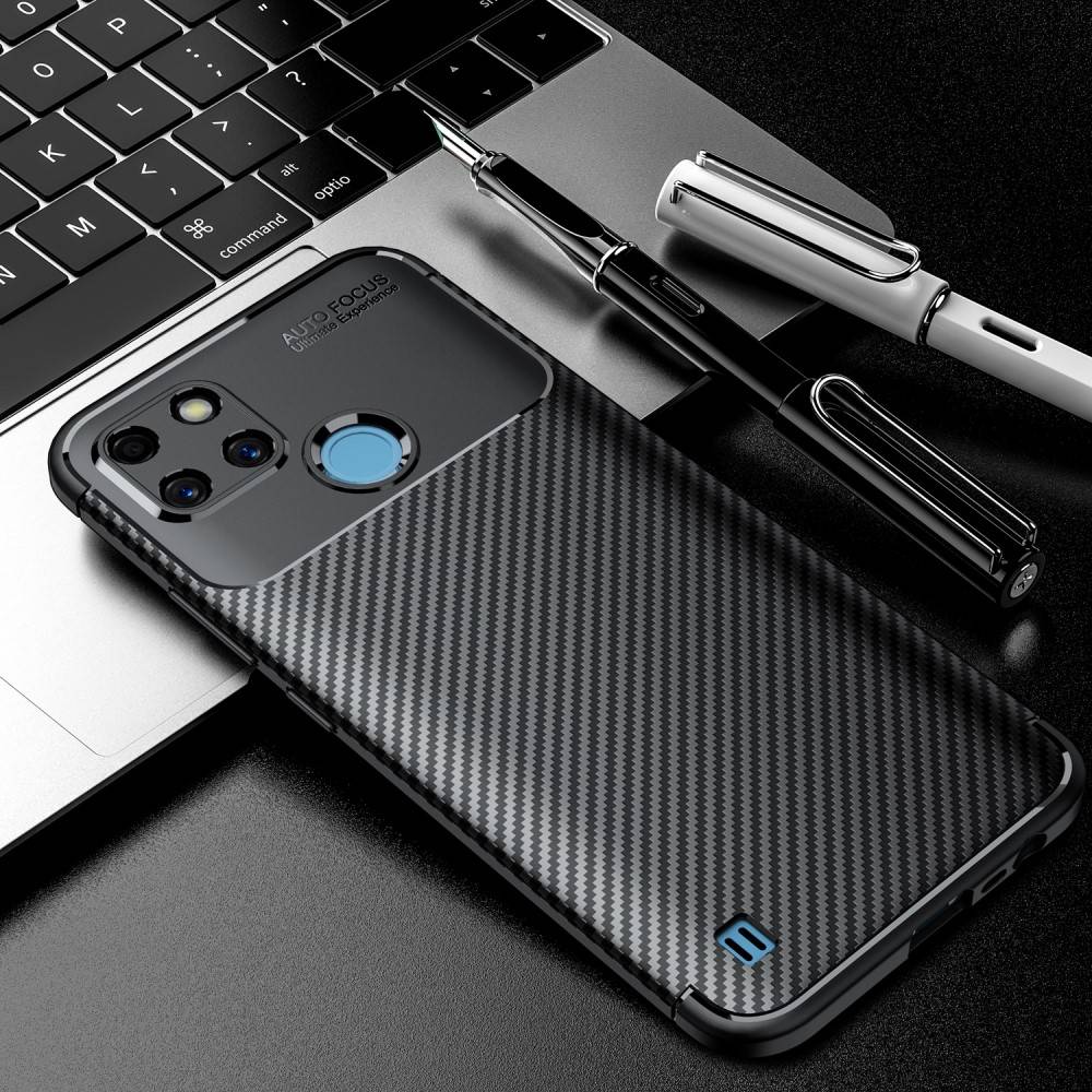Kryt Realme C21Y / C25Y Armored Shockproof Carbon Fiber black