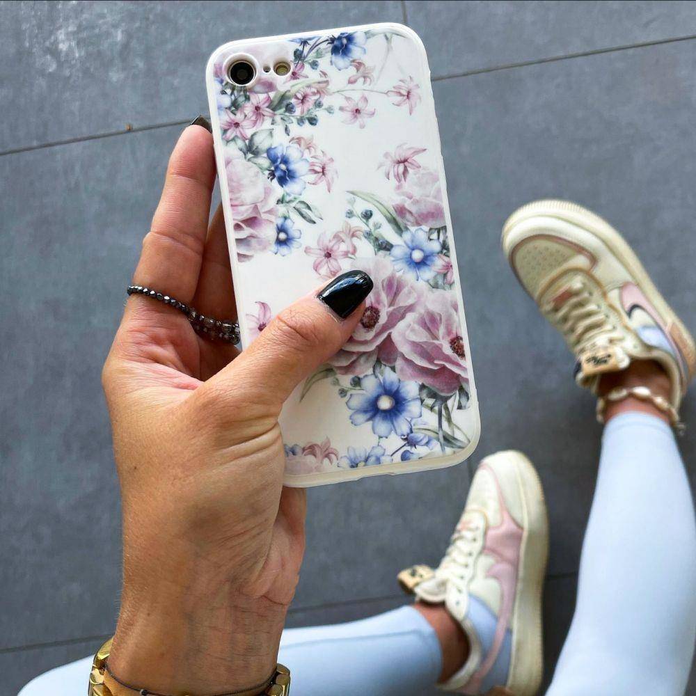 Kryt Samsung Galaxy A13 4G / LTE Tech-Protect Mood Blossom Flower bílý