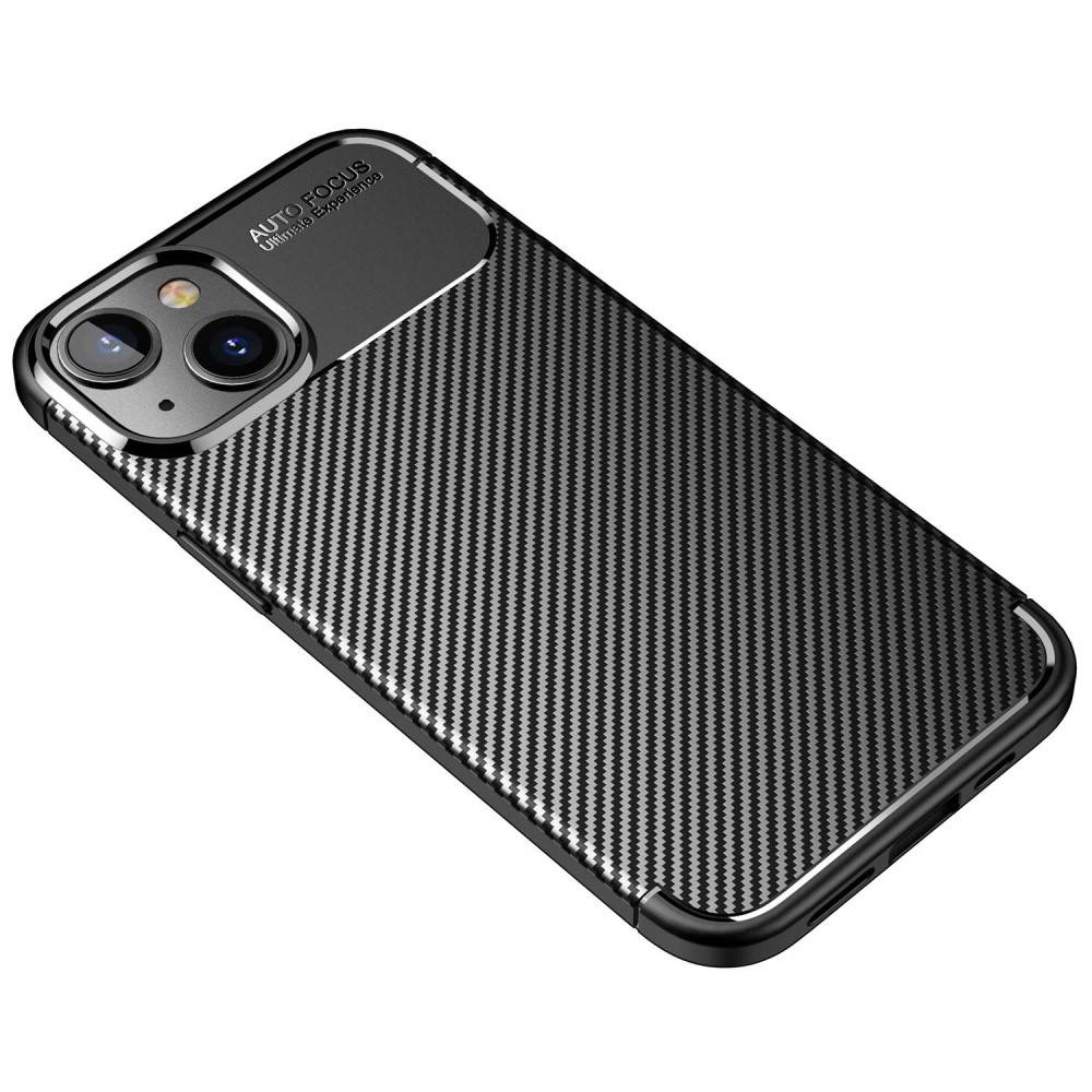 Kryt iPhone 14 Armored Shockproof Carbon Fiber černý
