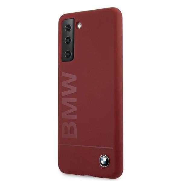 BMW - Samsung Galaxy S21 - Silikonový kryt BMW (BMHCS21SSLBLRE) červený